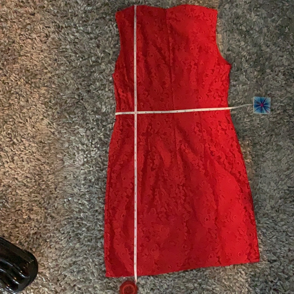 Beautiful red floral lace overlay dress! - Picture 9 of 10